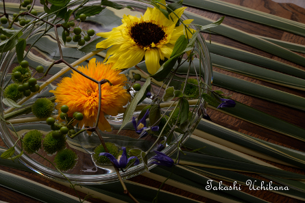 花  ヒマワリ 夏らしいテーブル飾り つくりかた